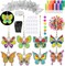 DIY Activity Butterfly Spring Suncatchers Ornaments Decorations DIY Window Paint Art Painting Craft Kits for Kids DIY Sun Catchers Classroom Easter Spring Summer Party Activities Art Project (butterfly)